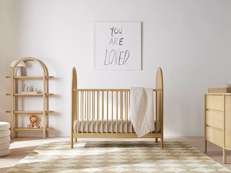 Canyon Spindle Wood Convertible Baby Crib